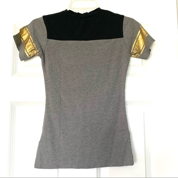 Purdue Gray, Black & Gold Short Sleeve Shirt Top size Small - Picture 7 of 8